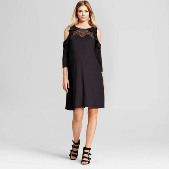 isabel maternity Dresses & Skirts - Women's Size L Maternity Sheer Black Dress